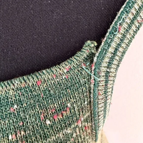 VINTAGE 70s Sleeveless A-Line Sweater Dress Small - Picture 11 of 16